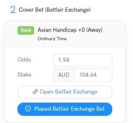 Placing the Cover Bet